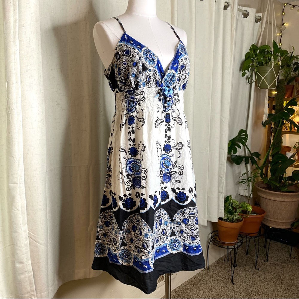 Blue Paisley Dress